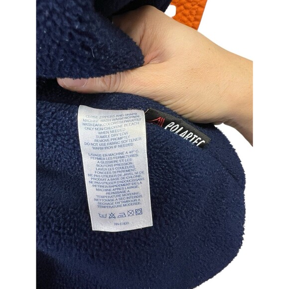 Vintage Women’s Orange Lands’ End Direct Merchants Ski Jacket Polartec Small - Picture 9 of 16
